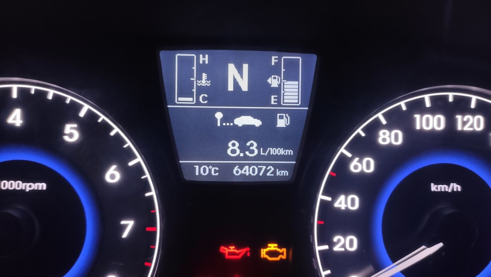 Замена масла в двигателе — 64072 км — Hyundai Solaris Hatchback, 1,6 л ...