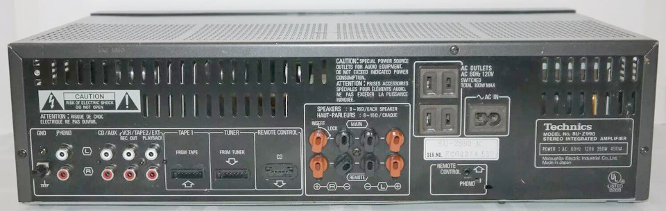 15 1988-89 Technics SU-Z990 SU-X820 SU-X830 SU-X840 SU-X850