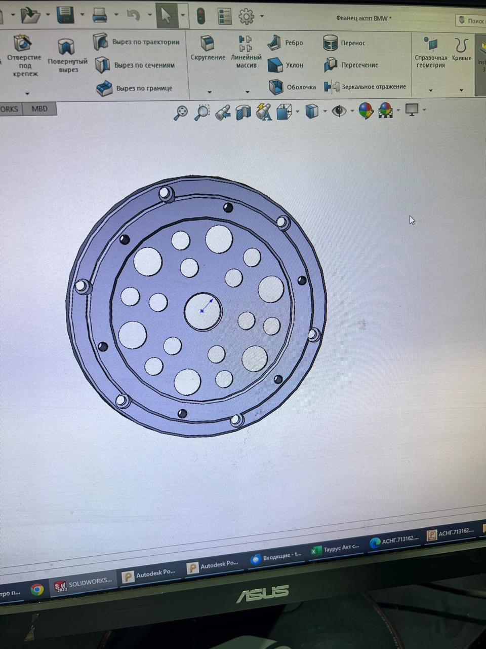 3д модель плиты бублик-маховик — Toyota Supra (80). Запчасти на фото: 713162