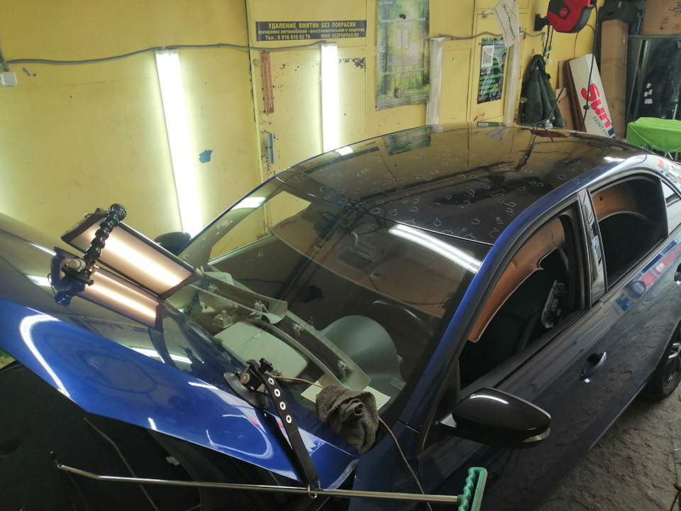 Шкода Рапид попала под град. — Bezpokras на DRIVE2