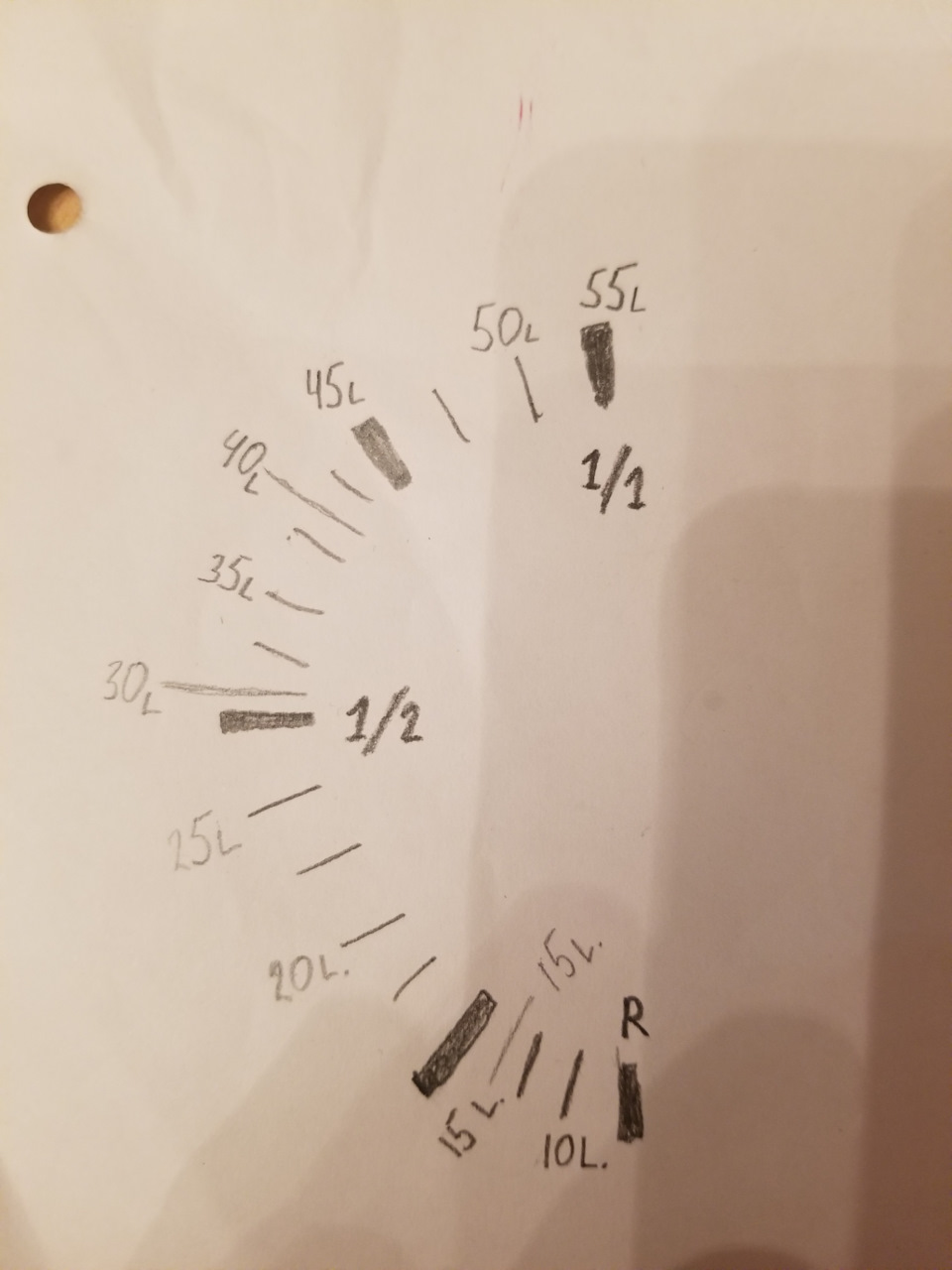 Замер и определение по приборной шкале сколько в баке топлива для ...