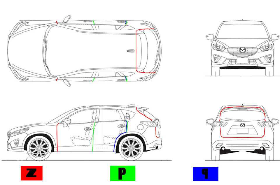  Sellos adicionales entre las puertas, reemplazo presupuestario de la goma del limpiaparabrisas trasero — libro de registro Mazda CX-5 (1G), 2016 |  afinación |  CONDUCIR2