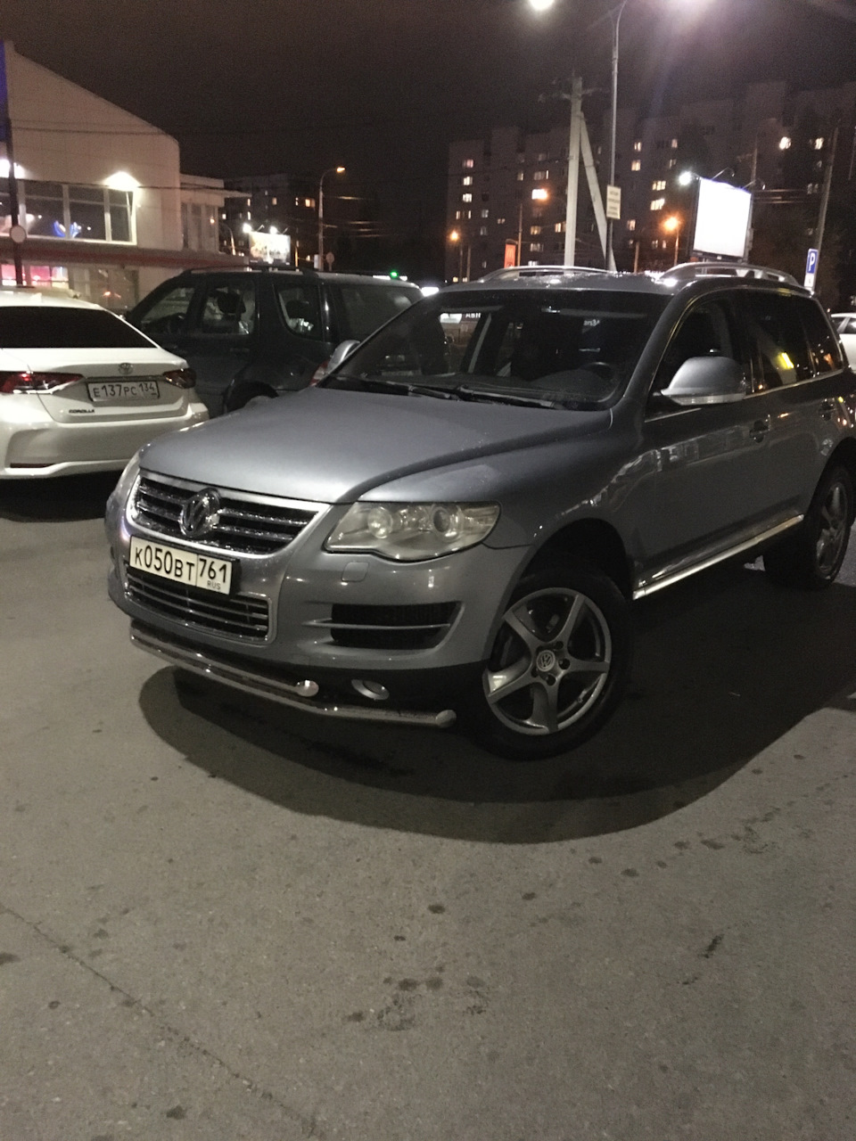 Защита Бампера — Volkswagen Touareg (1G), 3 л, 2008 года | стайлинг | DRIVE2