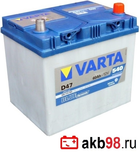 Аккумулятор Varta D47 Blue Dynamic 60 Ач 540 А (560410054). Купить в ...