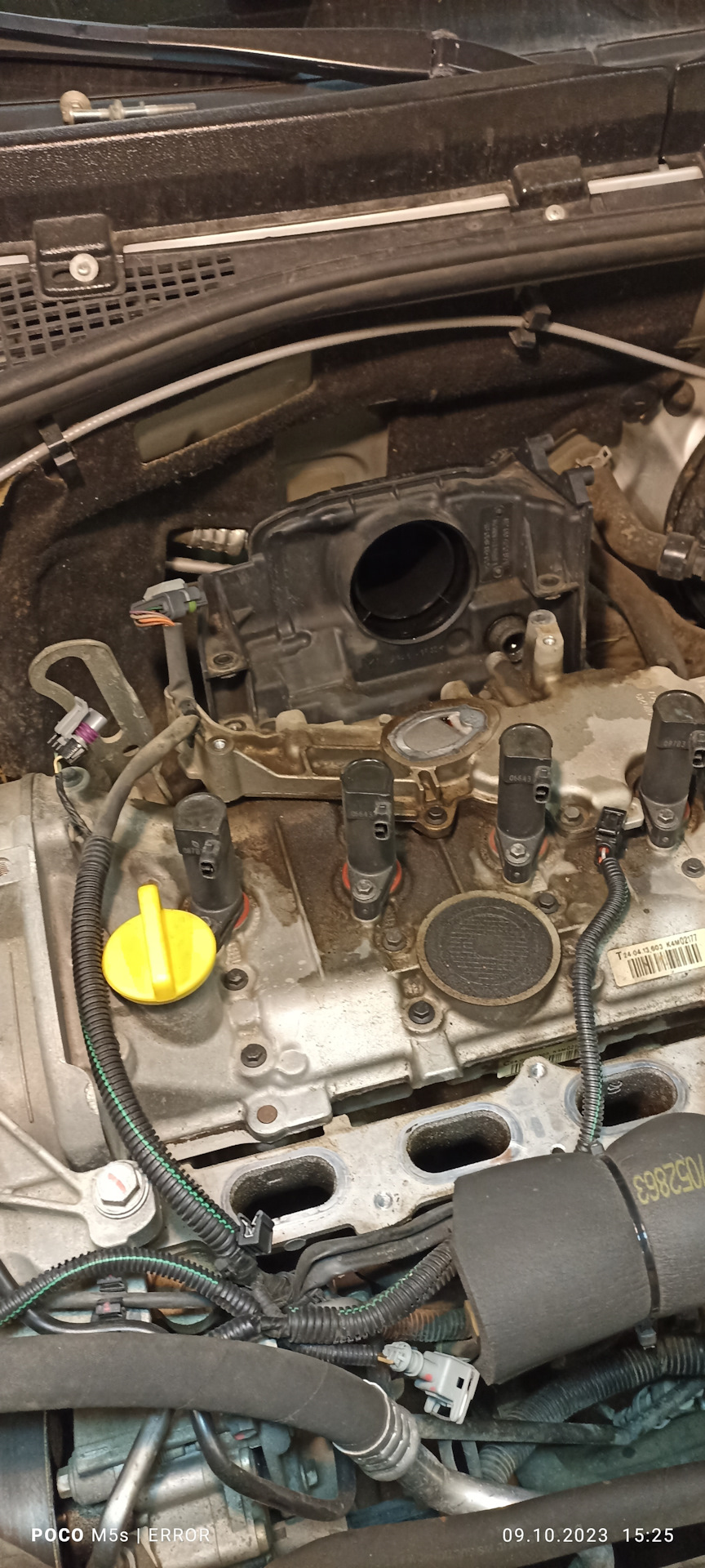 Вентиляция картерных газов(ВКГ) на Дастере к4м 1,6 — Renault Duster (1G ...