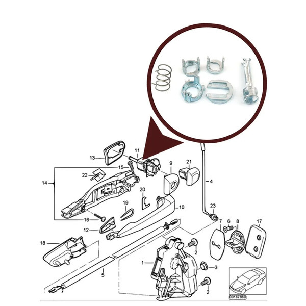 Ремкомплект личинки дверного замка BMW Е46 — Repairkit на DRIVE2