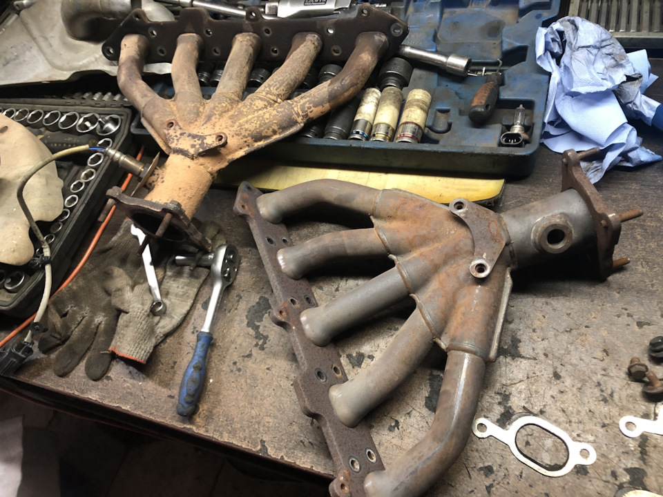 Замена выпускного коллектора Volvo s60 — Volvo S60 (1G), 2,4 л, 2007 ...