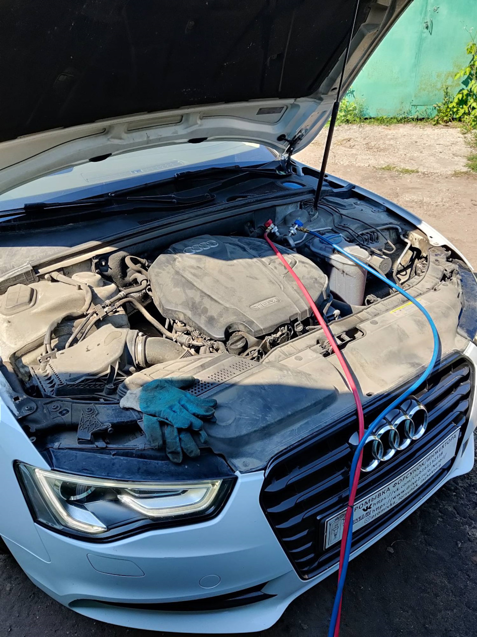 Audi A5 TSI промывка топливных форсунок без снятия с двигателя ...