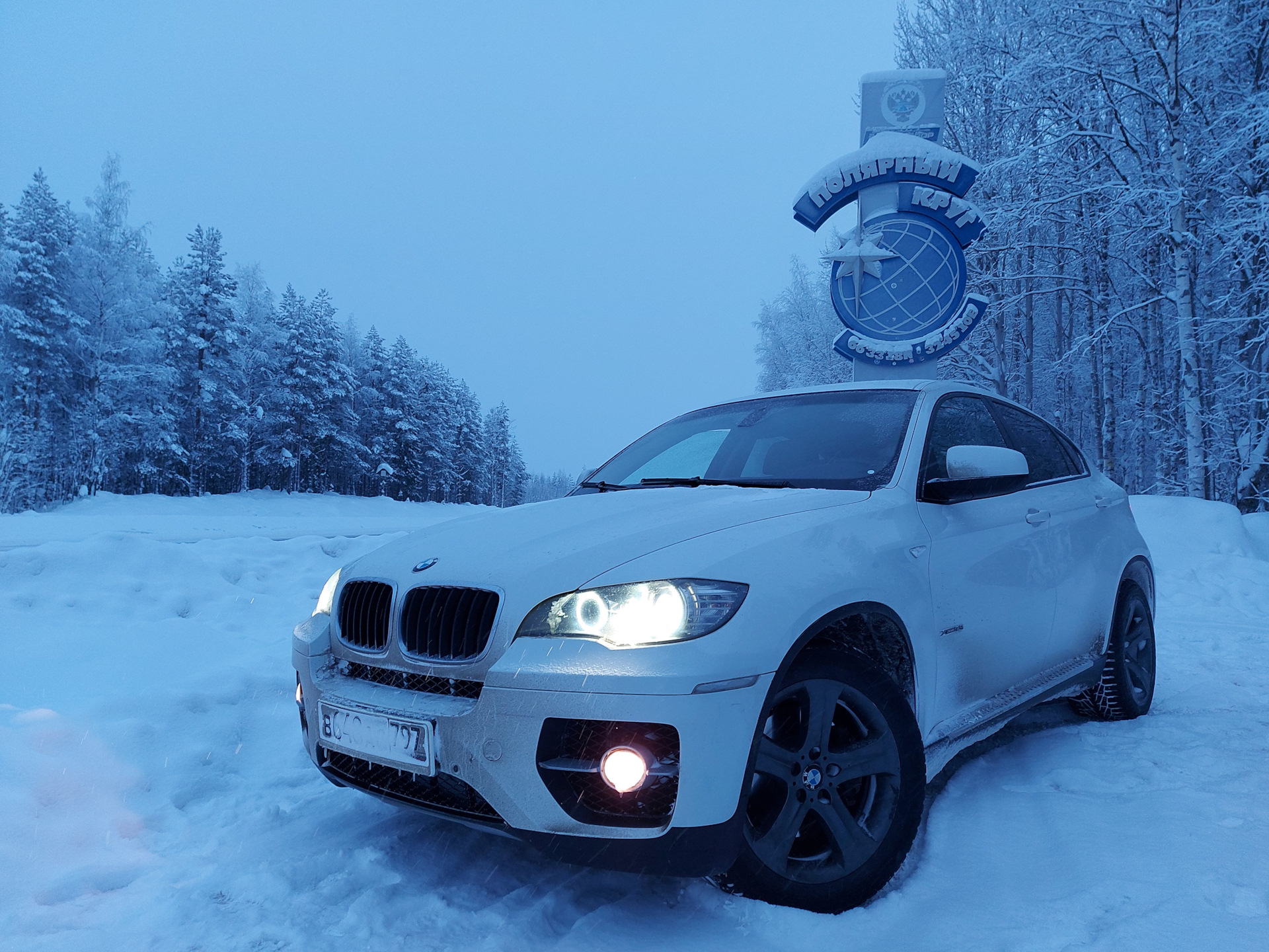 Трасса Кола Р-21 в феврале. 4500 км по Северу. — BMW X6 (E71/E72), 3,5 л,  2008 года | путешествие | DRIVE2