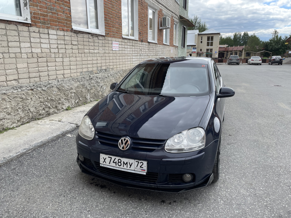 Сплиттер губа на передний бампер — Volkswagen Golf Mk5, 1,6 л, 2008 ...