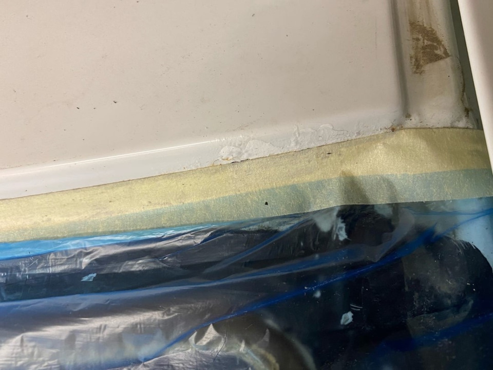 №61. Замена лобового стекла и покраска кромки — Lada Калина 2 Спорт, 1 ...