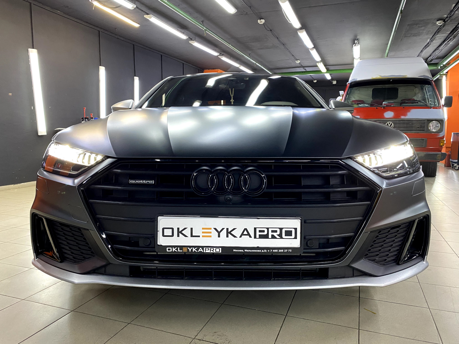 Audi a6 c7 оклейка хрома