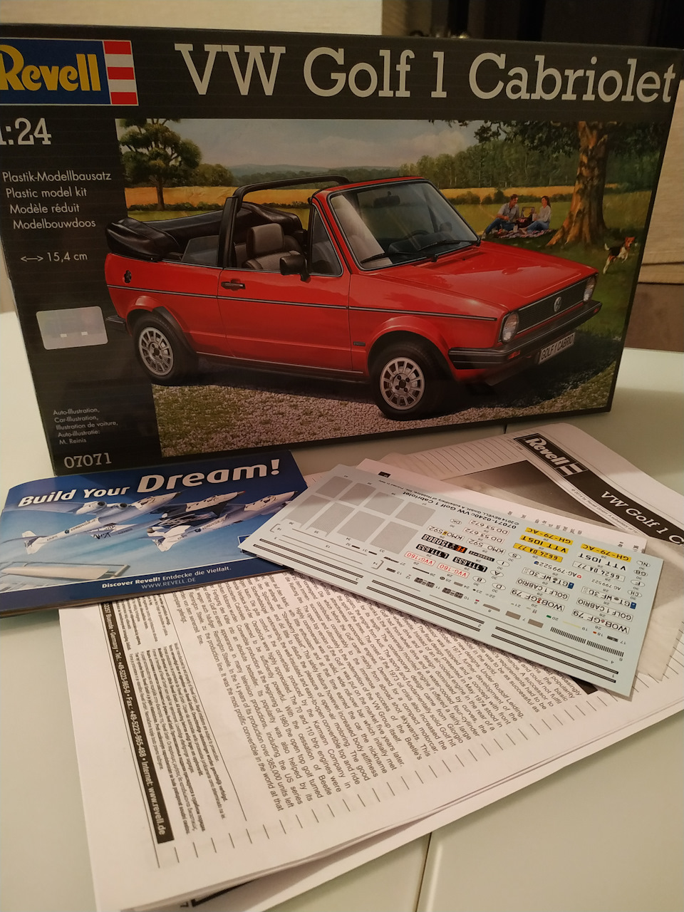 Игрушечная история 🚗 Revell 1/24 Автомобиль VW Golf 1 кабриолет (Часть 1)  — DRIVE2