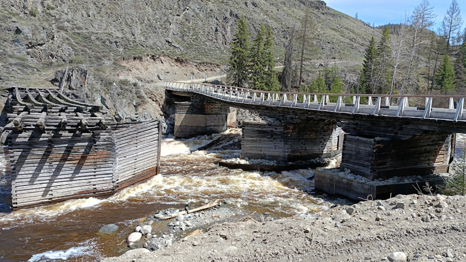 Мост через Чулышман и старый мост — Subaru Impreza (GD/GG)