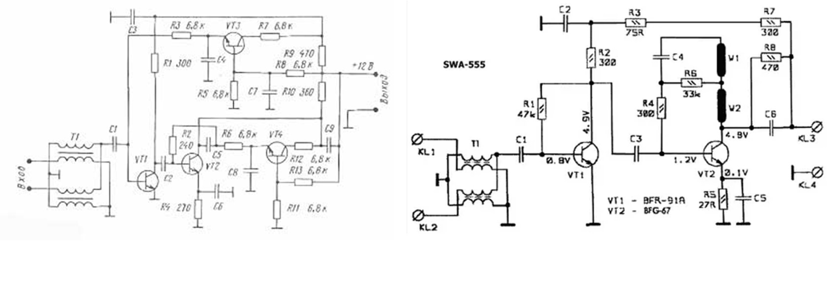 Схема усилителя swa 555 принципиальная схема