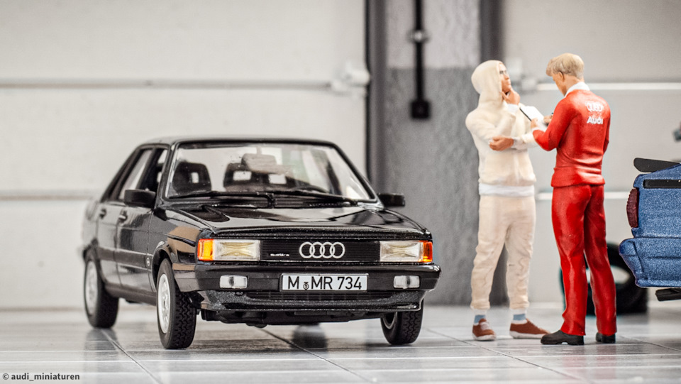 1985 Audi 80 Quattro B2 Typ (85) Dunkelgrau metallic (Norev) 1:43