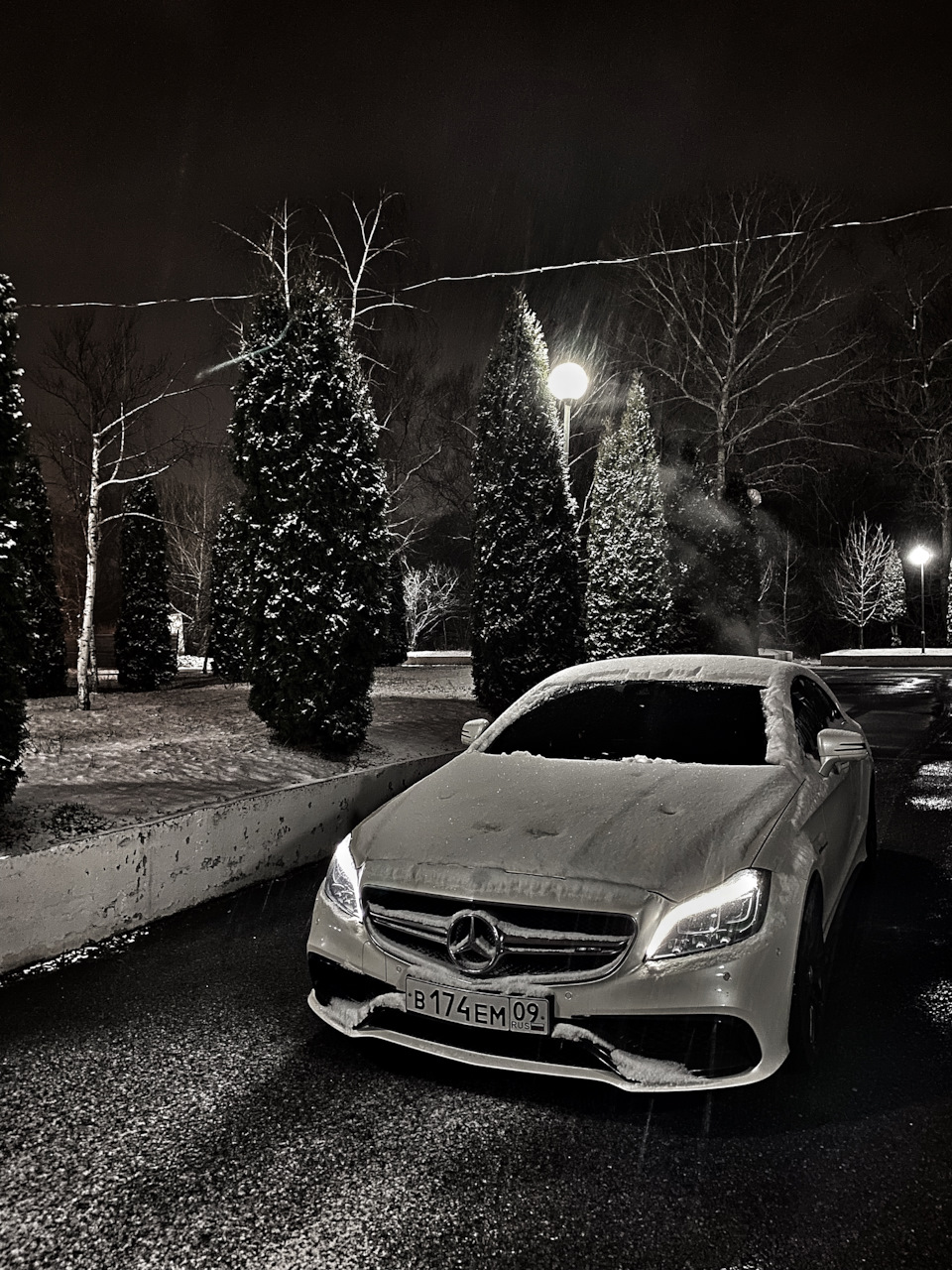 Зима❄️🥶 — Mercedes-Benz CLS 63 AMG (C218), 5,5 л, 2015 года | фотография |  DRIVE2