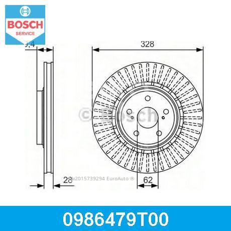 0986479T00 Диск тормозной передний BOSCH | Запчасти на DRIVE2