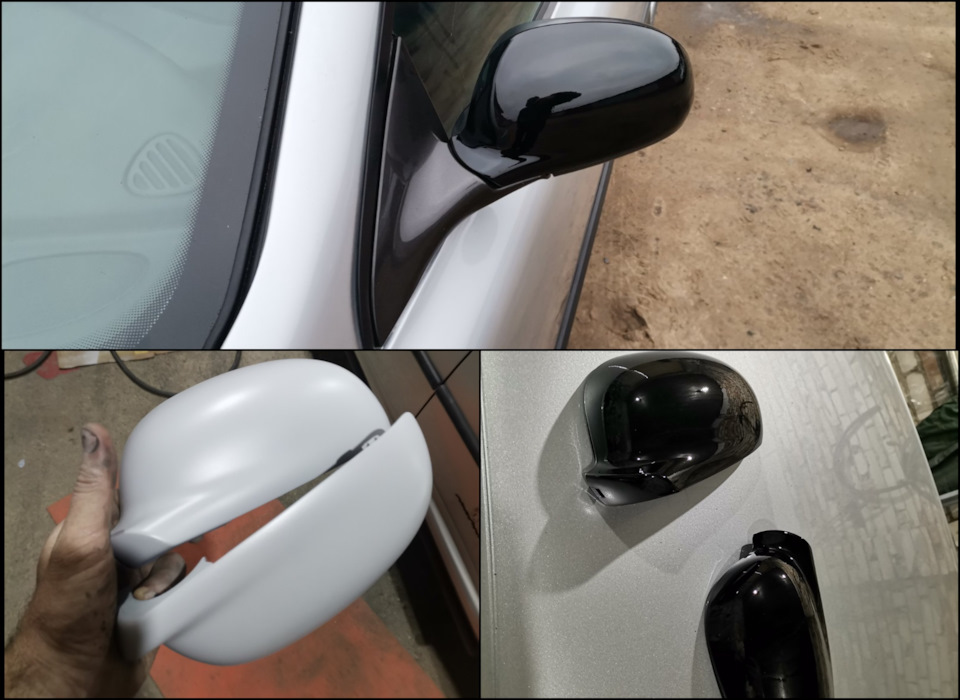 Зеркала у меня были до этого черный, решил такими и оставить. — Peugeot 406 Coupe