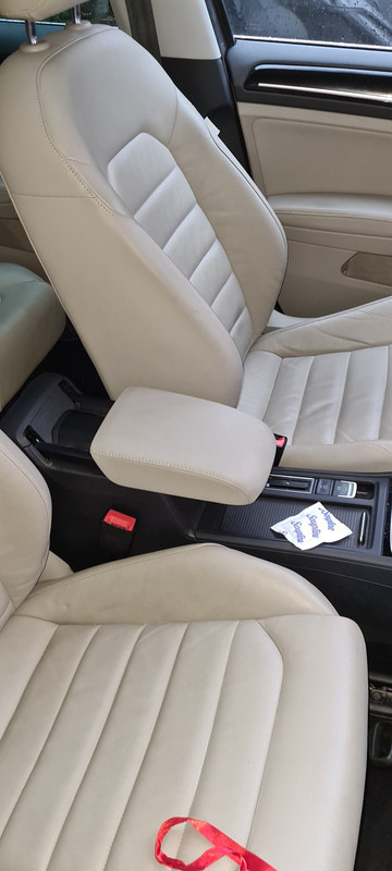 Interior installation Full Leather beige "Shetland Gray" electrically adjustable and heated. — Volkswagen Golf, 1.2 liter, on DRIVE2