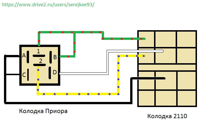 Схема кнопки приора