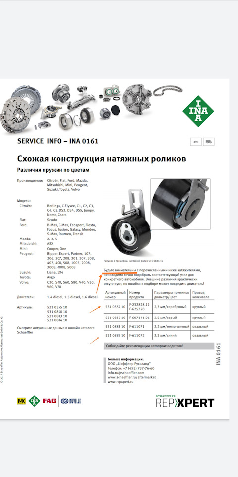 531088410 INA | Запчасти на DRIVE2