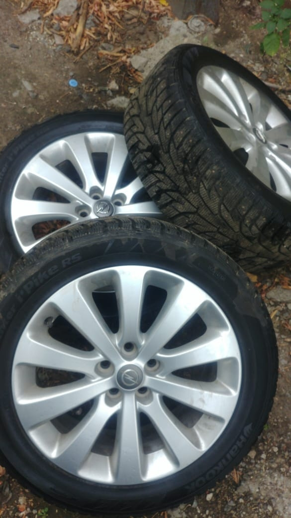 Второй комплект дисков на шинах Hankook — Opel Astra J, 1,6 л, 2013 ...