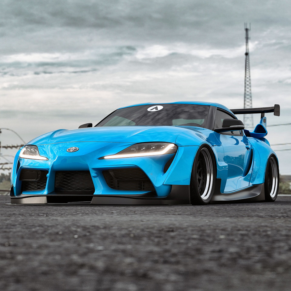 Toyota Supra Rocket Bunny от Flat Hat 3D. 