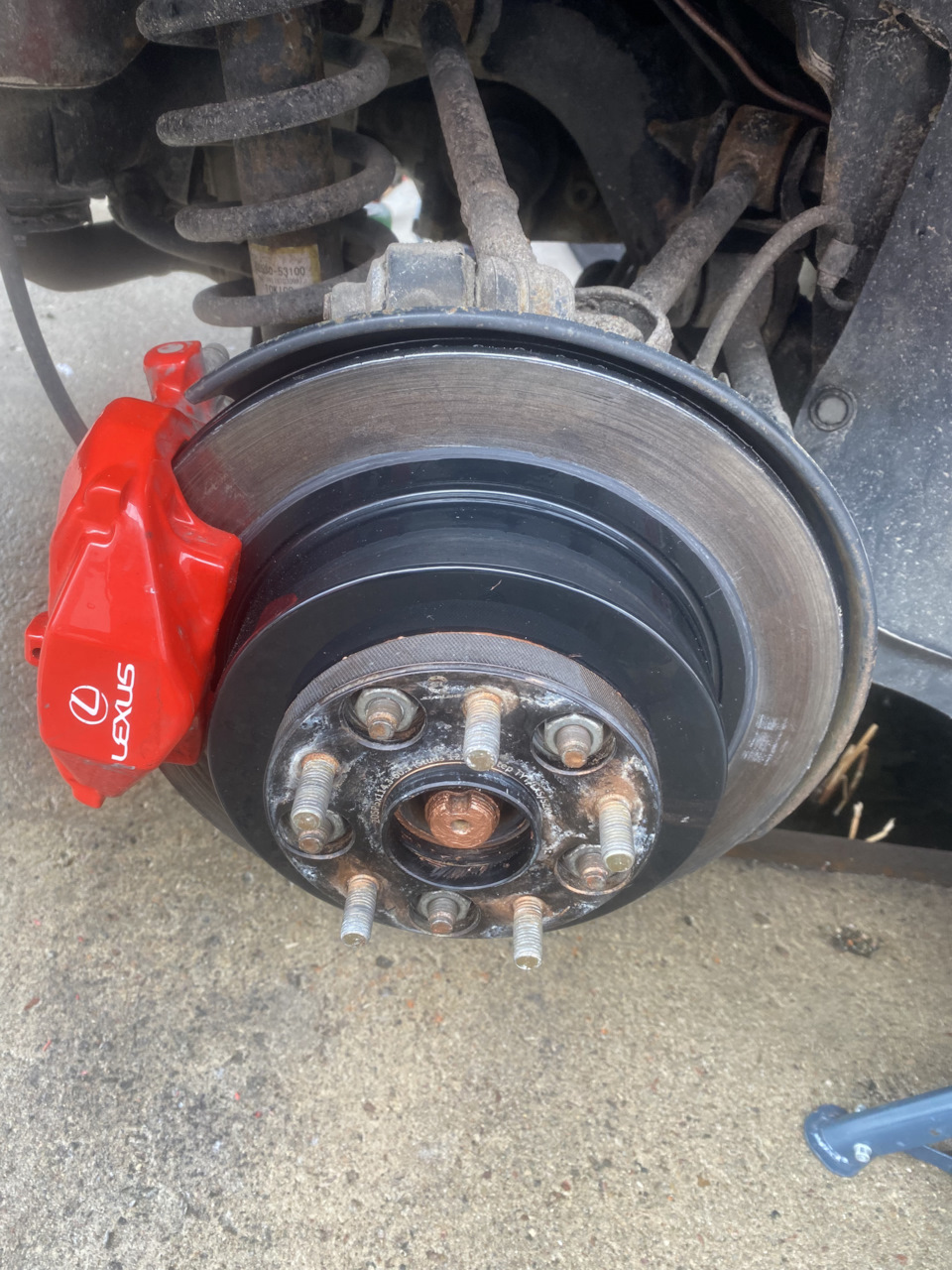 Покраска тормозных дисков порошковой краской — Lexus IS II, 2,5 л, 2008 ...