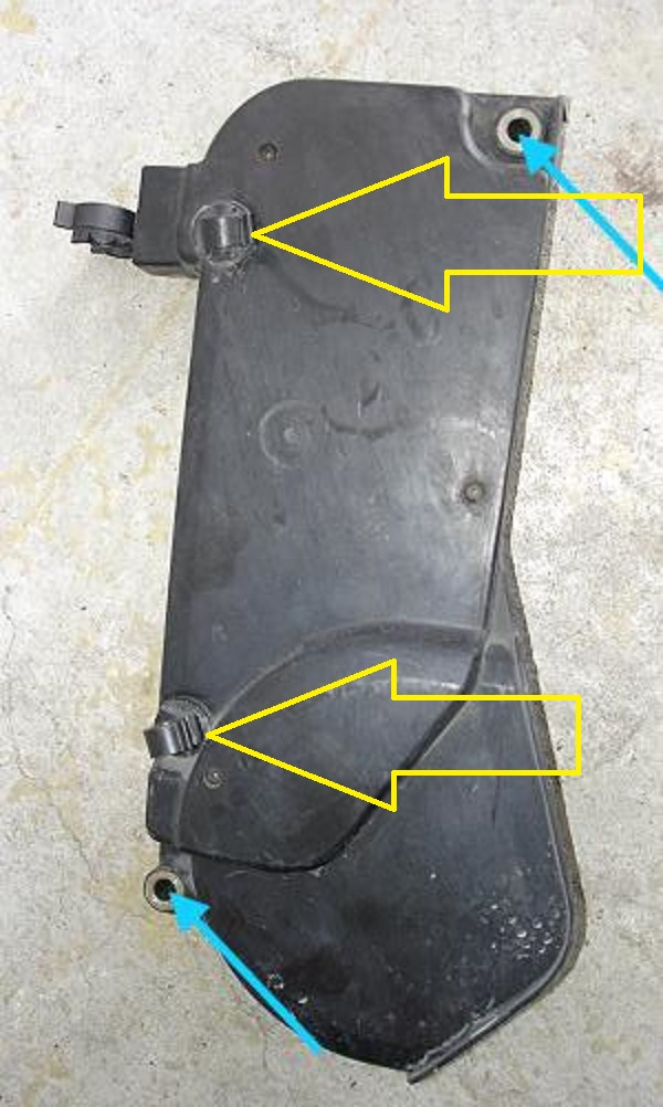 Желтыми стрелками обозначил, какие зажимы хочу восстановить — Volkswagen Multivan (T4)