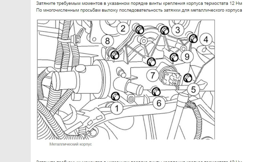 Схема затяжки теплообменника