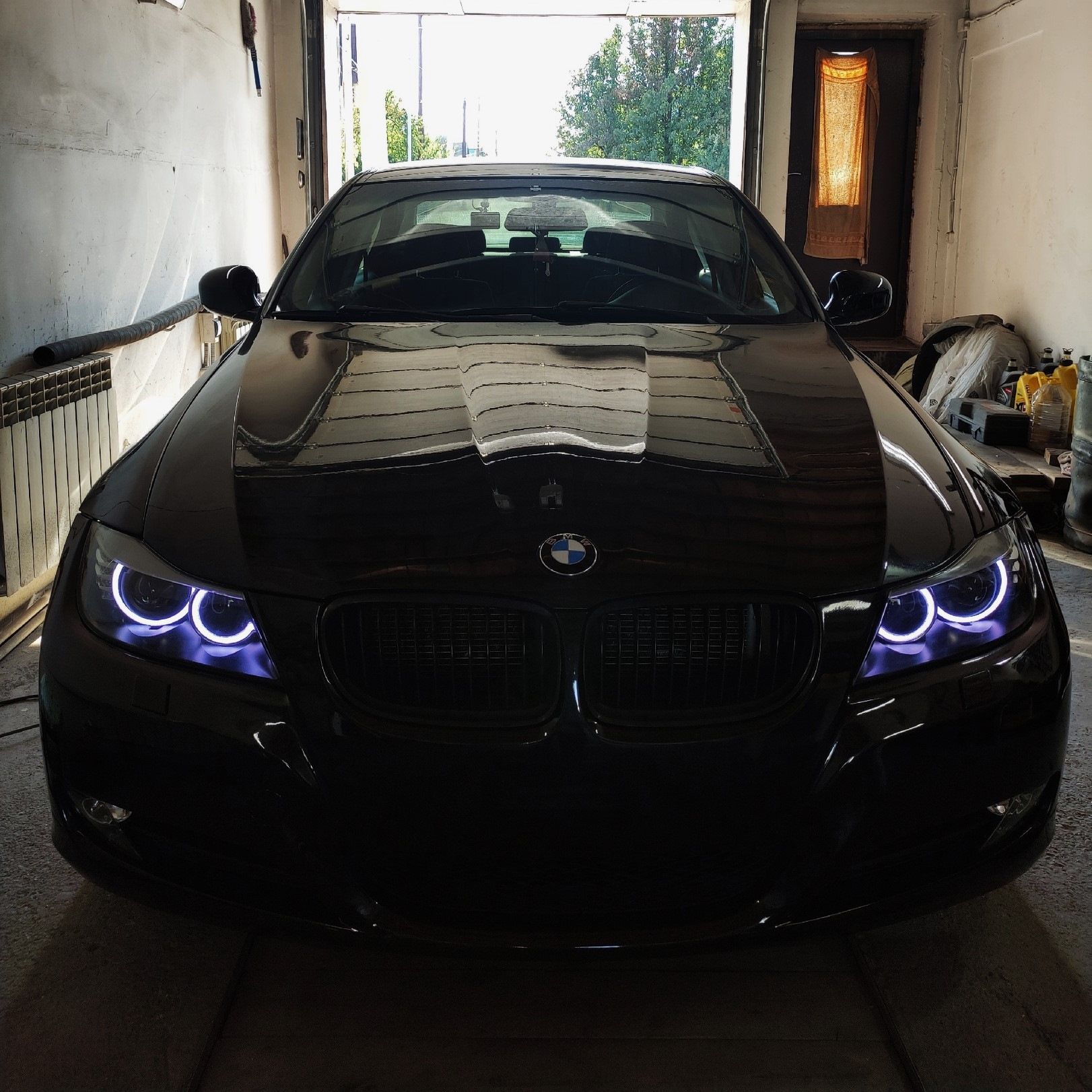 Ангельские глазки TAU tech в фары BMW 3 e90 рестайлинг линзовый без ...