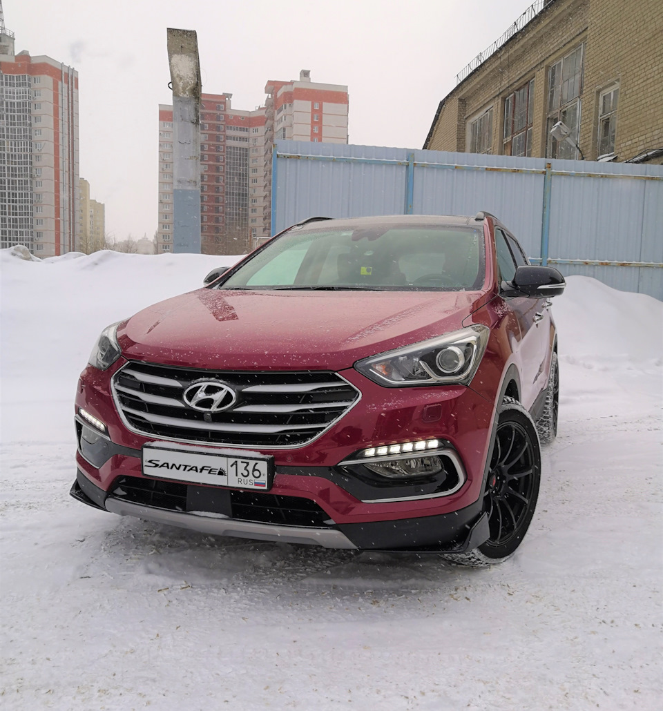 Сплиттеры. Часть 1. Передний бампер. — Hyundai Santa Fe (3G), 2,2 л, 2016  года | стайлинг | DRIVE2