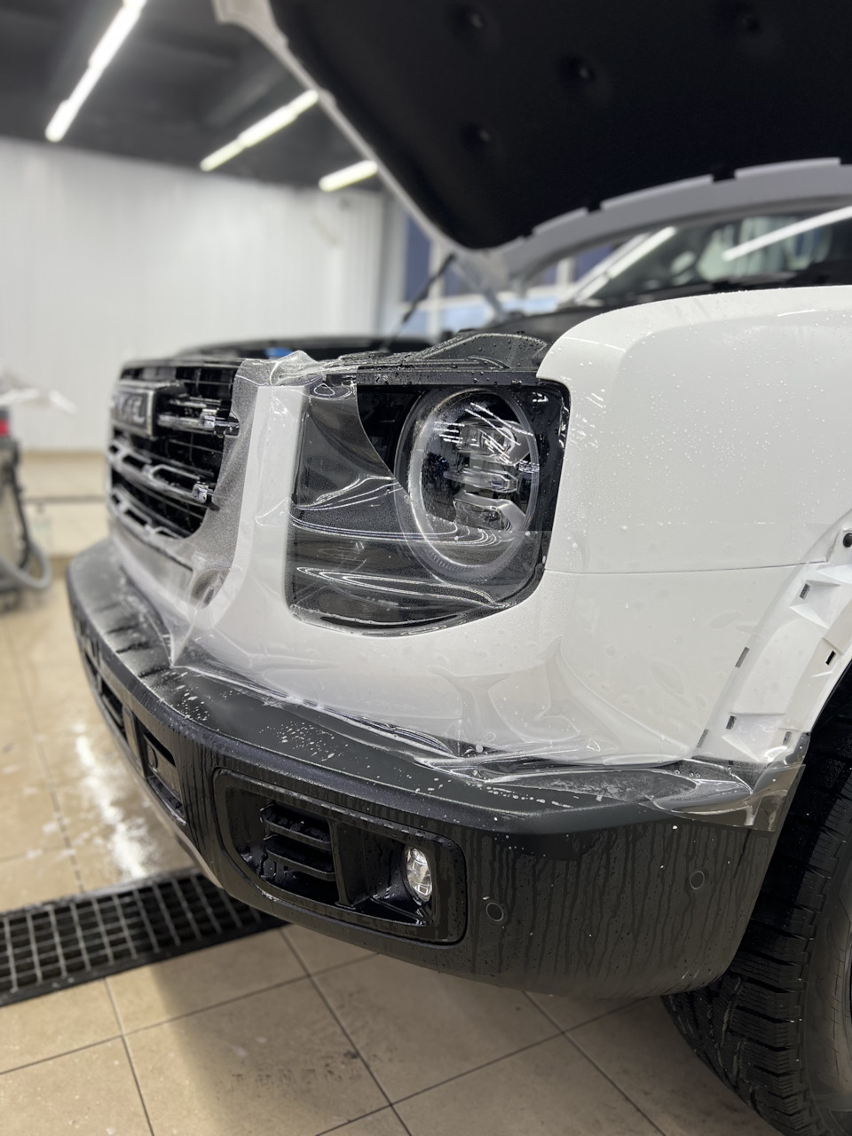 Haval Dargo оклейка передней части в полиуретановую пленку г.Рязань ...