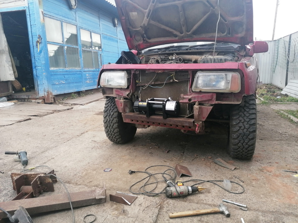 Установка лебёдки в стоковый бампер. — Suzuki Escudo (1G), 1,6 л, 1992 ...