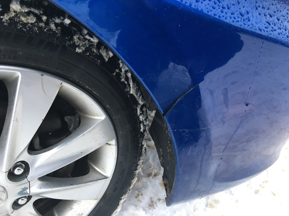 Треснул бампер и подкрылок. Оба неоригиналы. — Hyundai Solaris ...