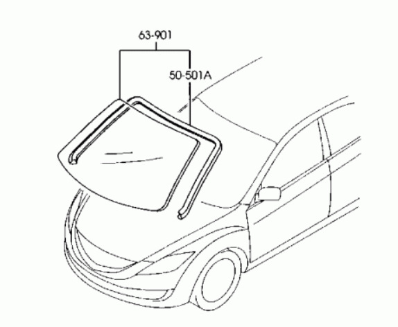 Замена лобового стекла — Mazda 3 (2G) BL, 1,6 л, 2010 года | запчасти ...