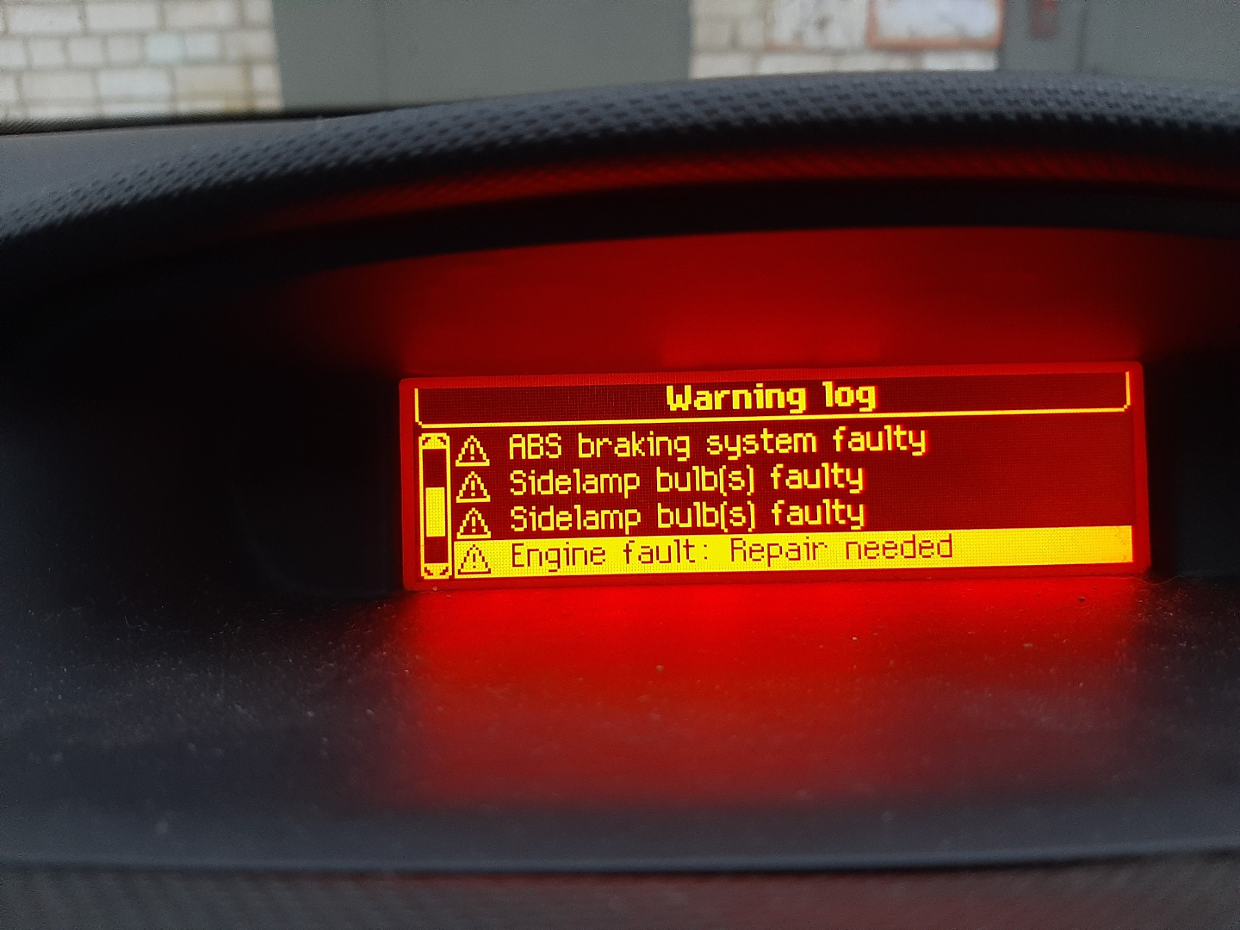 Depollution system faulty citroen