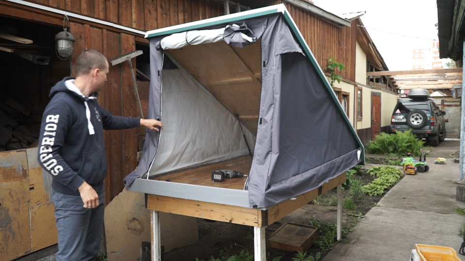 Палатка на крышу автомобиля своими руками #2 Строю палатку для Toyota Land Cruiser Prado 95