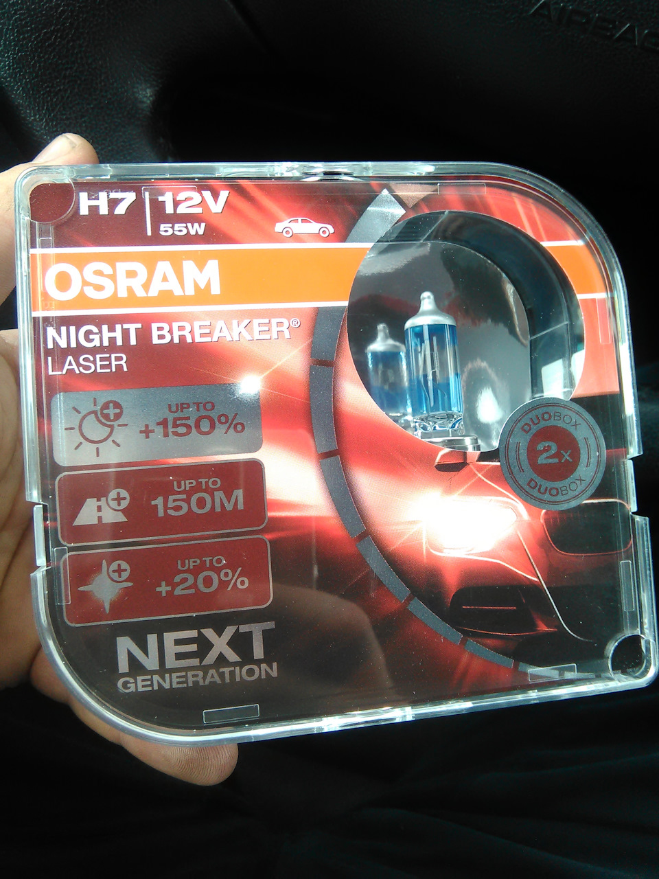 OSRAM Night Breaker Laser +150% — Audi A4 Avant (B6), 1,9 л., 2003 года ...