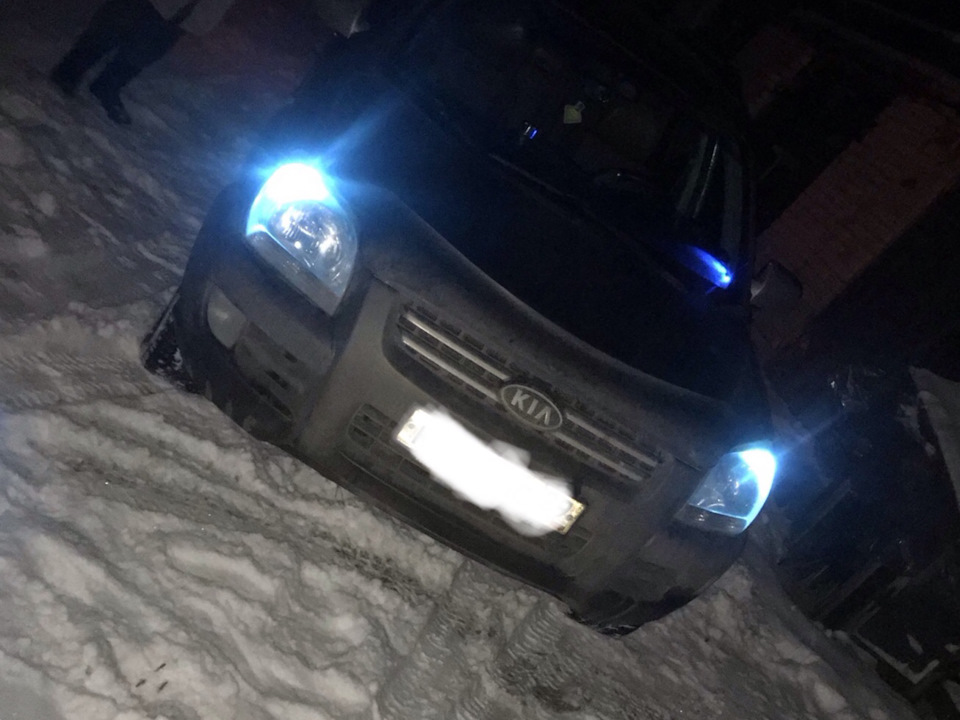 Стробоскопы в головной свет — KIA Sportage (2G), 2 л, 2007 года ...
