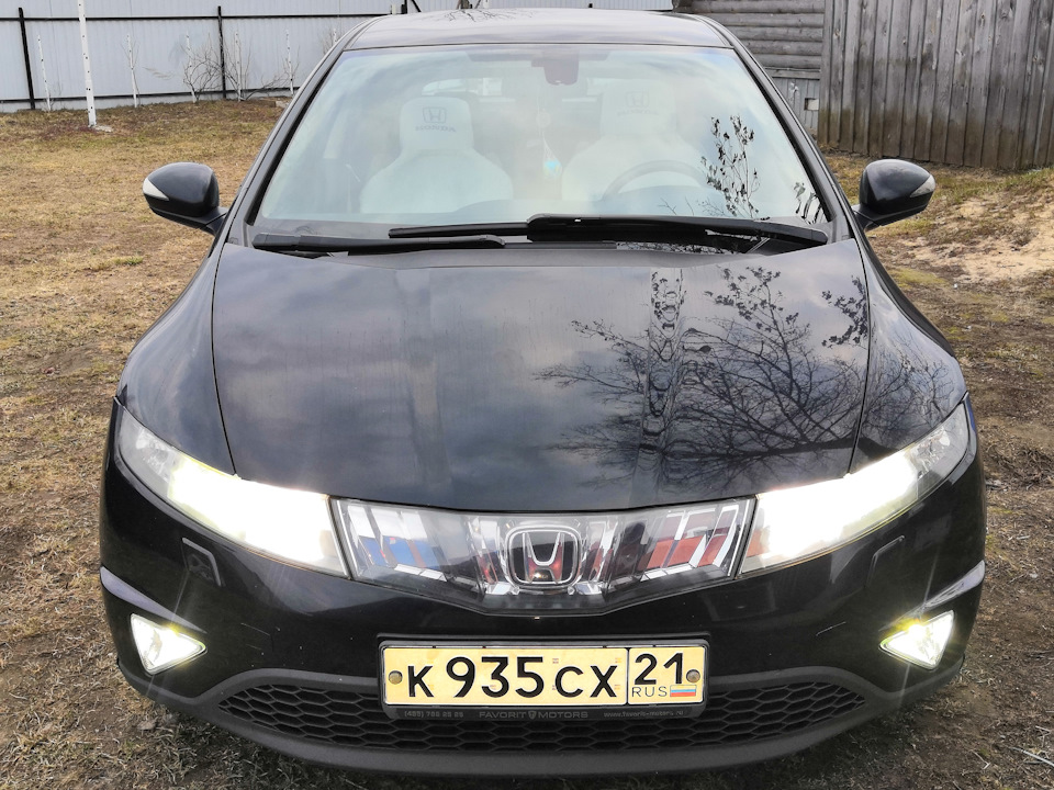 Замена фары левой на б/у — Honda Civic 5D (8G), 1,8 л, 2008 года ...