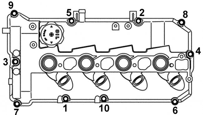 Впускной коллектор l200 порядок затяжки 4d56