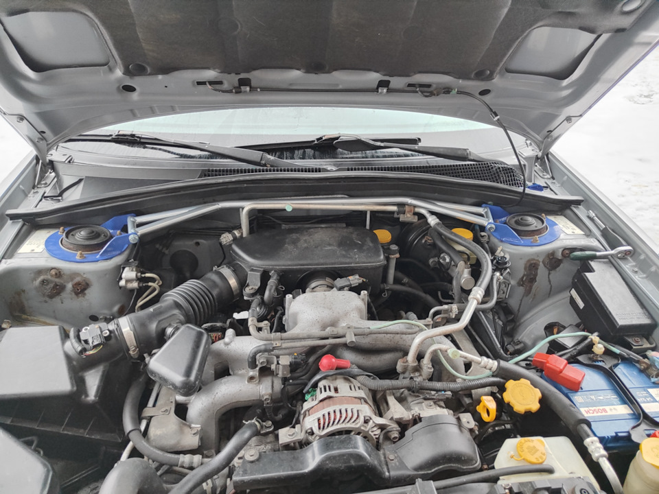ТО, веерные форсунки и распорка передних стоек — Subaru Forester (SG ...