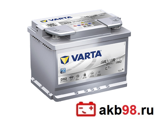 Аккумулятор Varta D52 Silver Dynamic AGM 60 Ач 680 А (560901068 ...