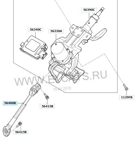 564002S202 Карданный вал рулевой колонки KIA HYUNDAI | Запчасти на DRIVE2