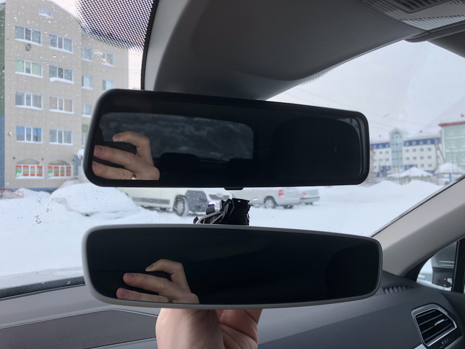 Как снять салонное зеркало тигуан Зеркало с автозатемнением - Volkswagen Tiguan (2G), 1,4 л, 2019 года стайлинг DR