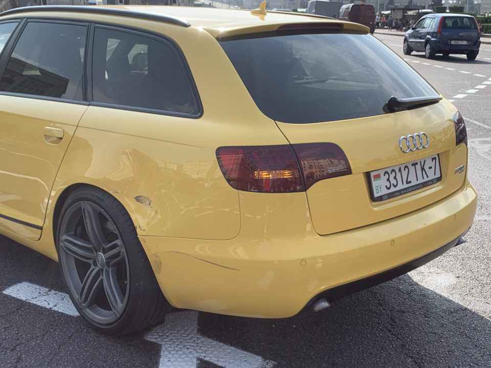 ДТП. Окраска и оклейка бамперов броней. ТО — Audi A6 Avant (C6), 3 л ...