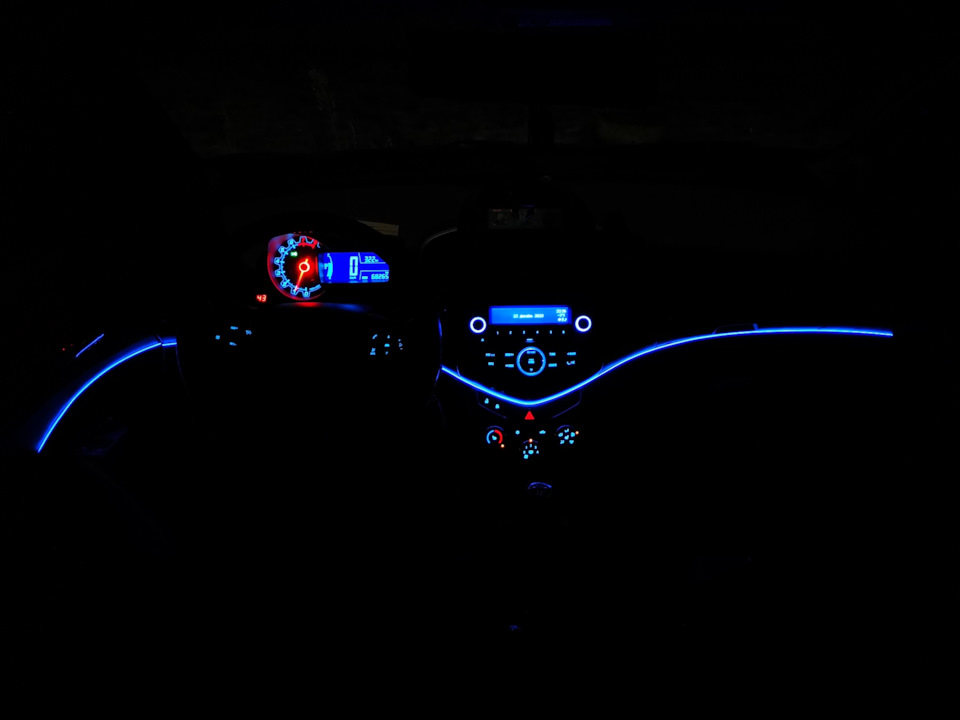 Неоновая подсветка салона… — Chevrolet Aveo Sedan (2G), 1,6 л, 2012 ...