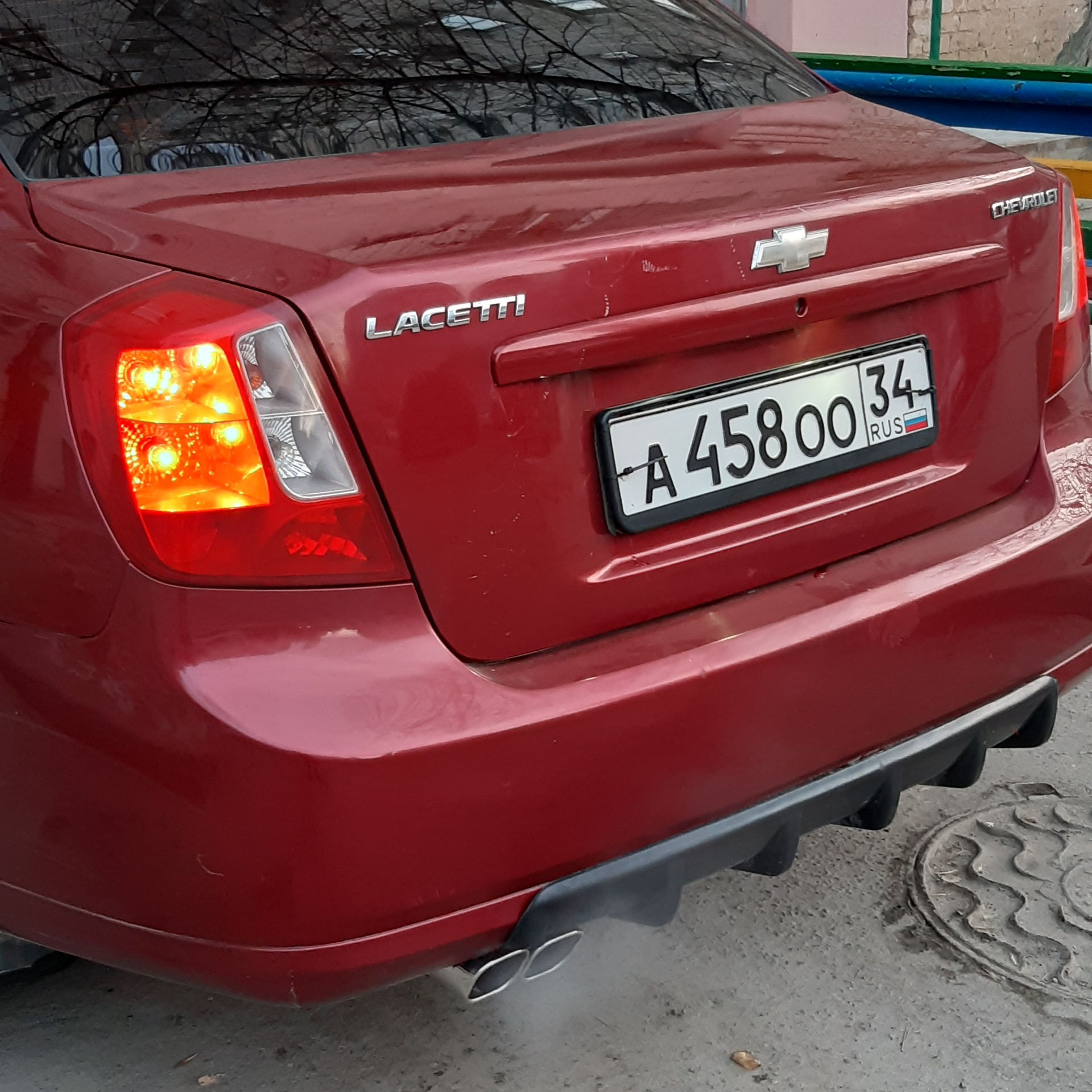 Насадка на глушитель — Chevrolet Lacetti Sedan, 1,6 л, 2008 года | тюнинг |  DRIVE2